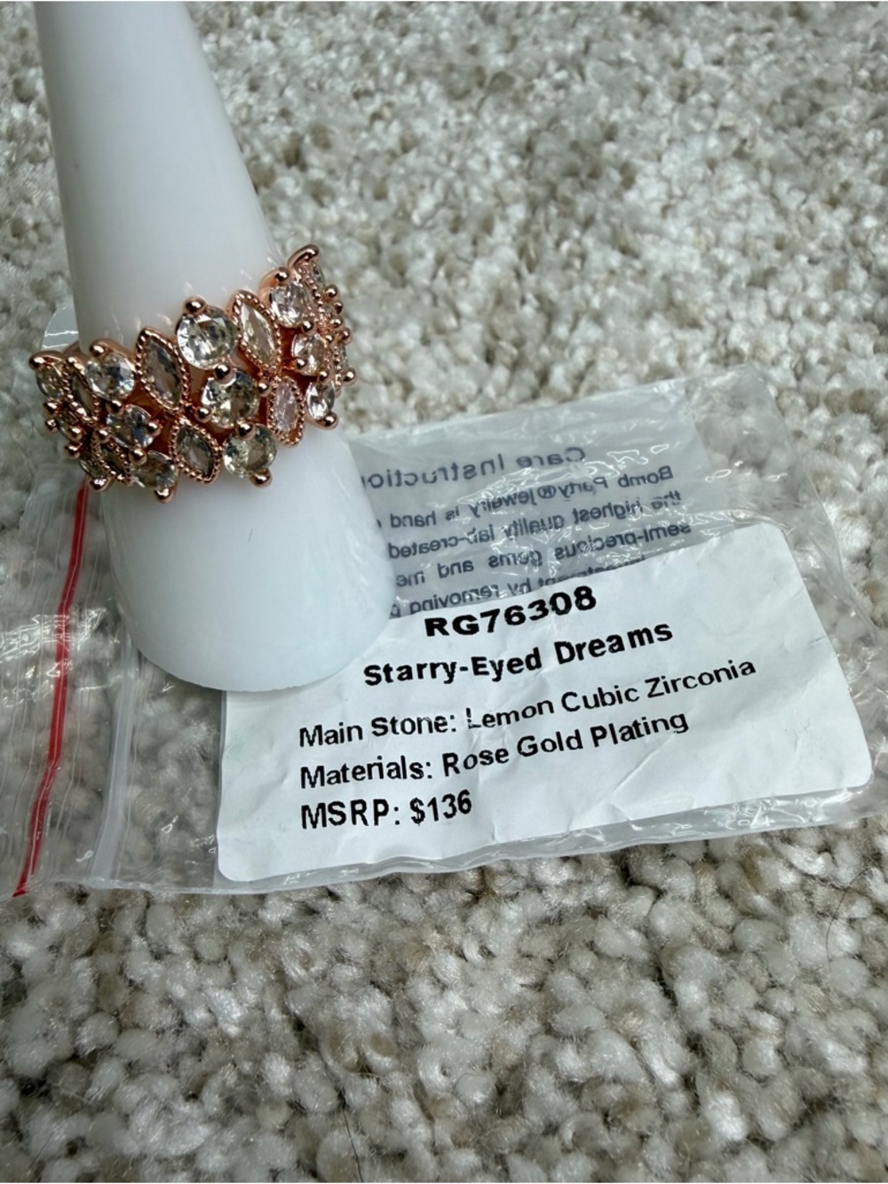 Bomb Party BP RG76308 Starry-Eyed Dreams Ring Size 8 NEW